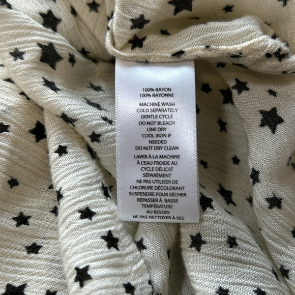 EVEREVE Allison Joy Celeste Star Shirt White Stars Button Down Top Sz XL NEW - Picture 12 of 14